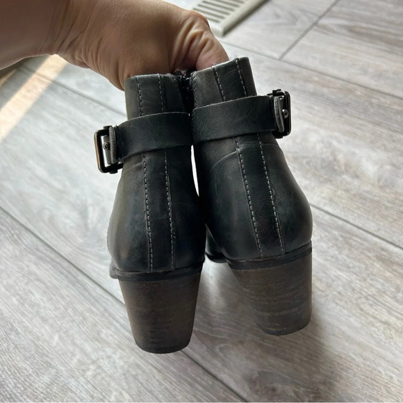 Earth West Riverton Smooth Leather Ankle Bootie  in Oil Green - Picture 6 of 13